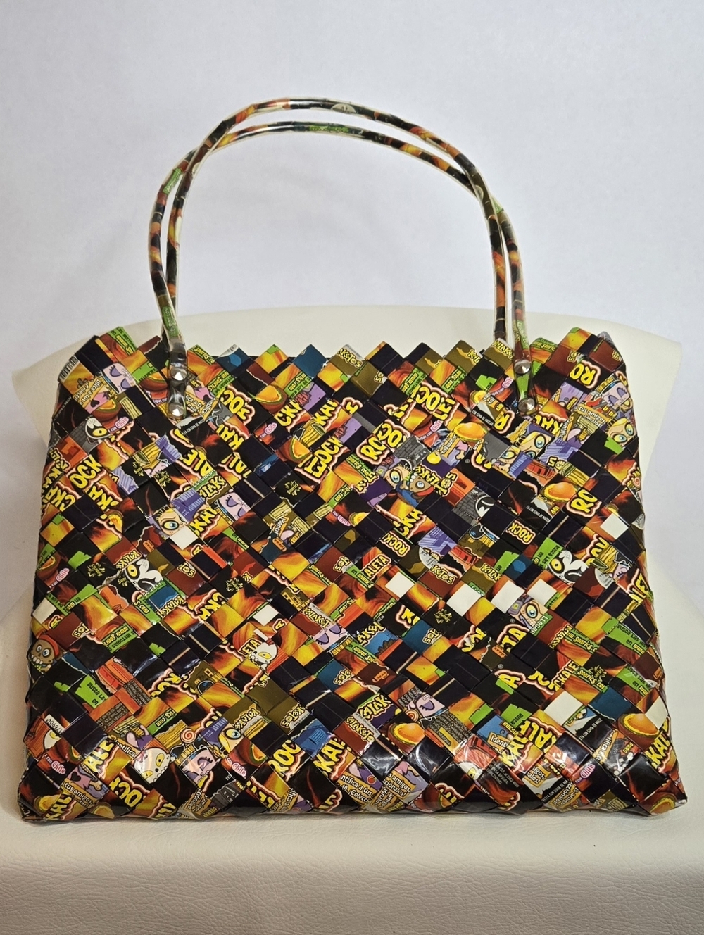 Handwoven Multicolor Tote Bag - Eco Fashion